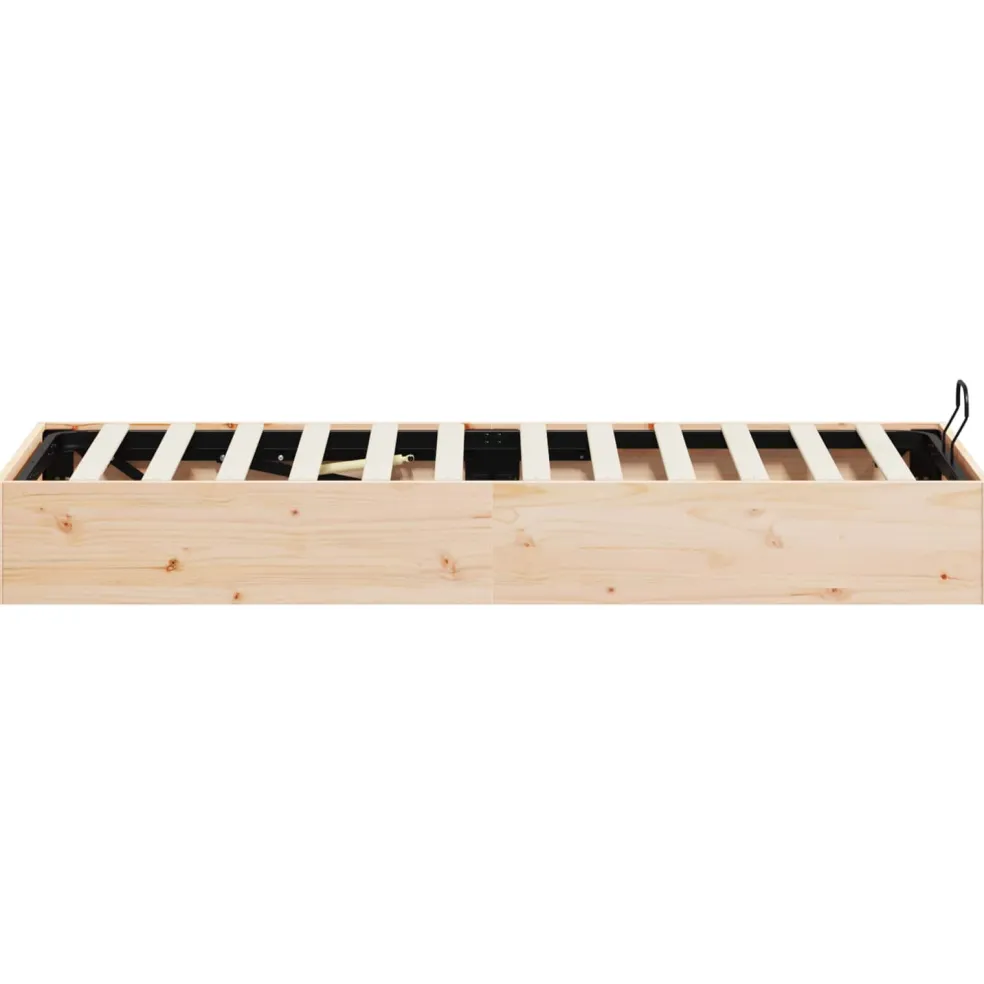 vidaXL Ottoman Bedframe met Opslag Naturel 72 x 190 cm