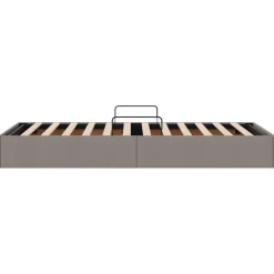 vidaXL Ottoman Bedframe met opslag Taupe 90 x 190 cm Stof