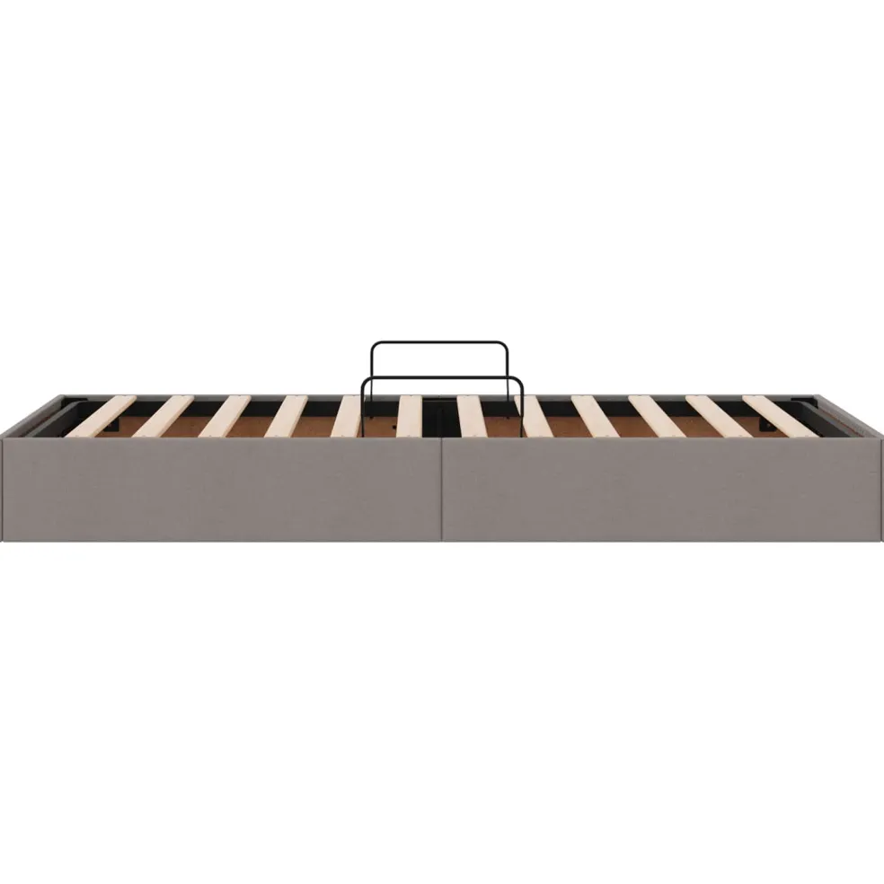 vidaXL Ottoman Bedframe met opslag Taupe 90 x 190 cm Stof