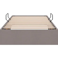 vidaXL Ottoman Bedframe met opslag Taupe 90 x 190 cm Stof