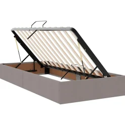 vidaXL Ottoman Bedframe met opslag Taupe 90 x 190 cm Stof