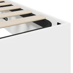 vidaXL Ottoman Bedframe Wit 180 x 200 cm Geconstrueerd hout