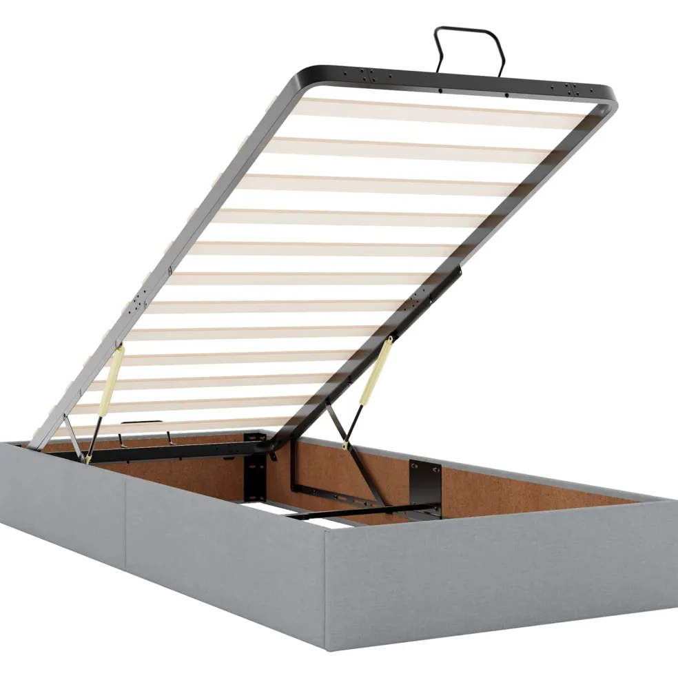 vidaXL Ottoman bed met matras Lichtgrijs 80 x 200 cm Stof