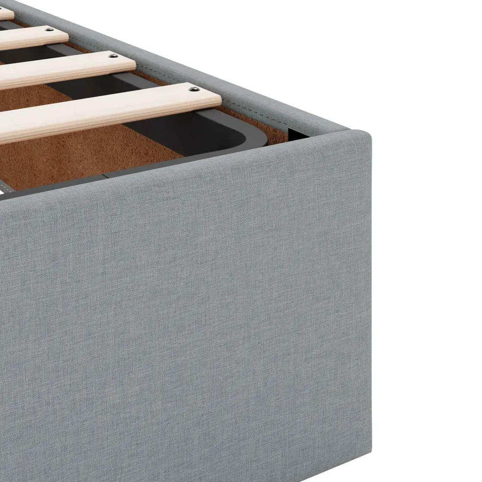 vidaXL Ottoman bed met matras Lichtgrijs 80 x 200 cm Stof