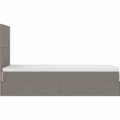 vidaXL Ottoman bed met matras 80x200cm stof taupe
