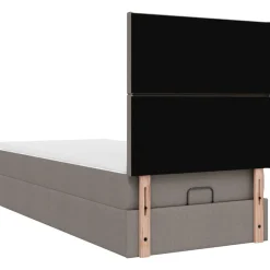 vidaXL Ottoman bed met matras 80x200cm stof taupe