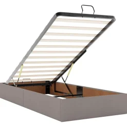 vidaXL Ottoman bed met matras 80x200cm stof taupe