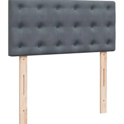 vidaXL Ottoman bed met matras en LED's 80x200cm fluweel donkergrijs
