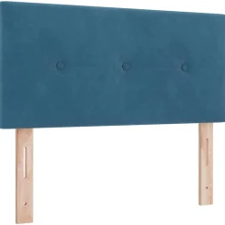 vidaXL Ottoman Bed met Matrassen en LED Donkerblauw 80 x 200 cm