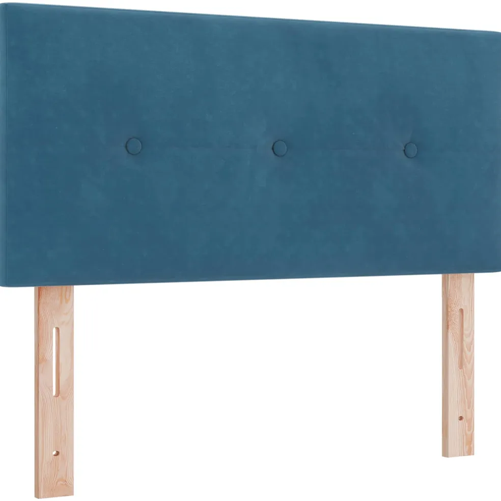 vidaXL Ottoman Bed met Matrassen en LED Donkerblauw 80 x 200 cm