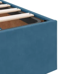 vidaXL Ottoman Bed met Matrassen en LED Donkerblauw 80 x 200 cm
