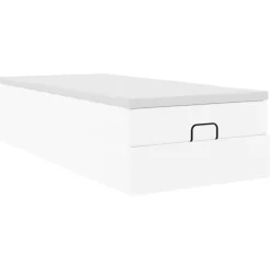vidaXL Ottoman bed met matras 80x200 cm kunstleer wit