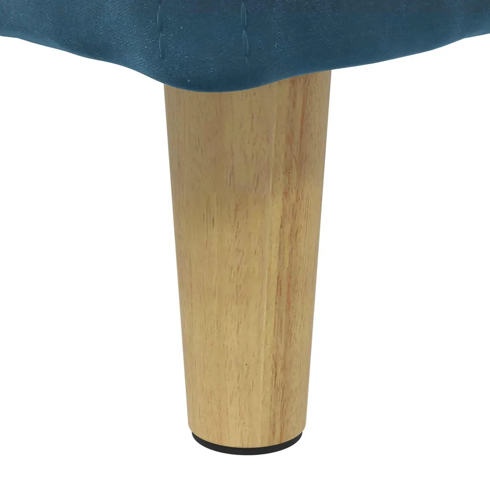 vidaXL Ottoman met Opbergruimte Blauw 40 x 40 x 45 cm Fluweel
