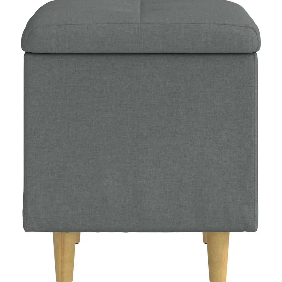 vidaXL Ottoman met Opbergruimte Donkergrijs 40 x 40 x 45 cm Stof