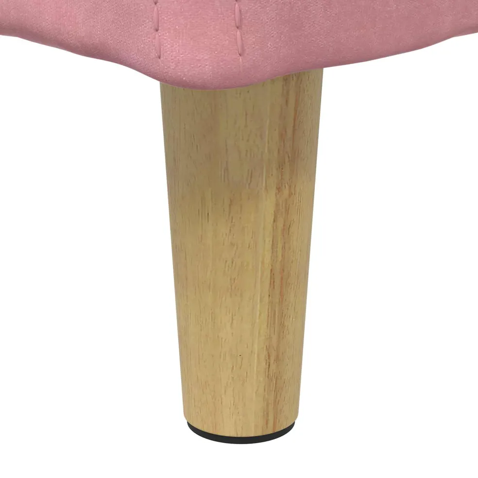 vidaXL Ottoman met Opbergruimte Roze 60 x 60 x 45 cm Fluweel