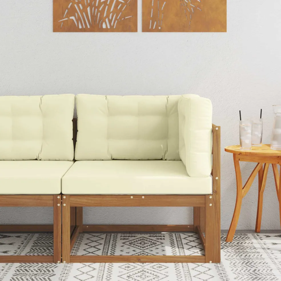 vidaXL Outdoor Hoekbank Naturel