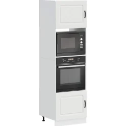 vidaXL Ovenkasten 2 st Kalmar bewerkt hout wit