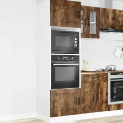 vidaXL Ovenkasten 2 st Kalmar bewerkt hout gerookt eikenkleurig
