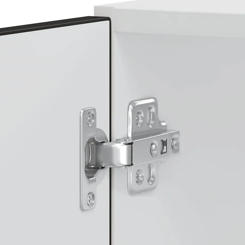 vidaXL Ovenkasten 2 st Lucca bewerkt hout zwart