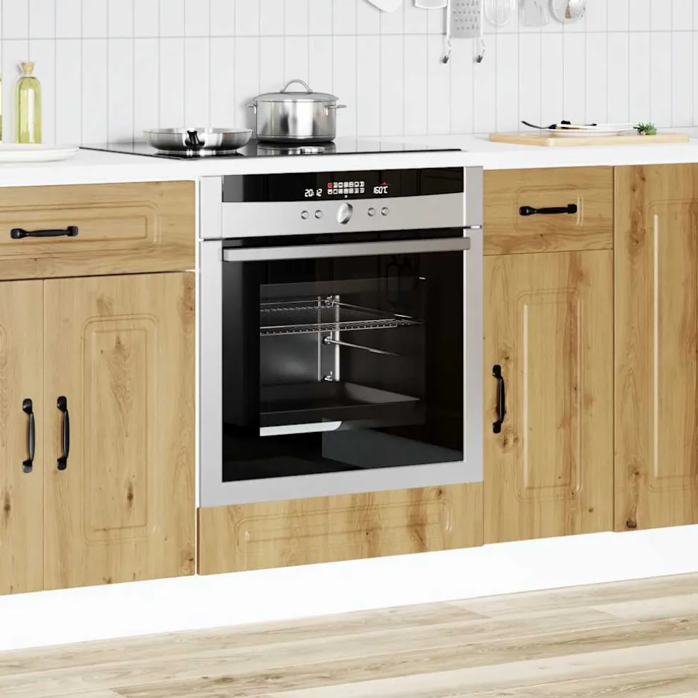 vidaXL Ovenkast Kalmar bewerkt hout artisanaal eikenkleur