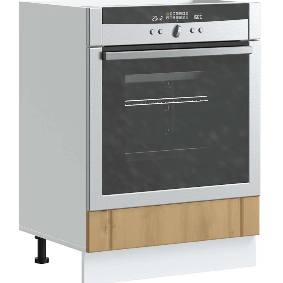vidaXL Ovenkast Lucca bewerkt hout artisanaal eikenkleur