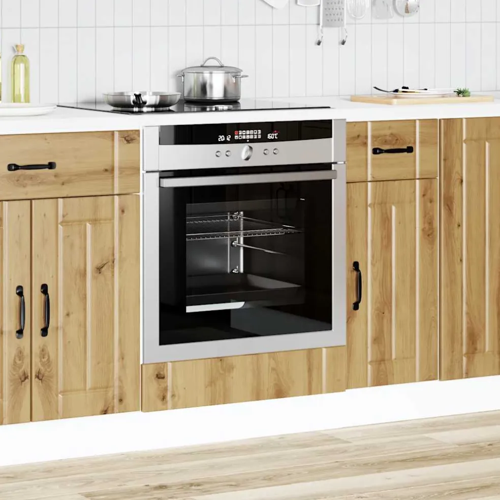 vidaXL Ovenkast Lucca bewerkt hout artisanaal eikenkleur