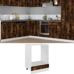 vidaXL Ovenkast Lyon 60x46x81,5 cm bewerkt hout gerookt eikenkleurig