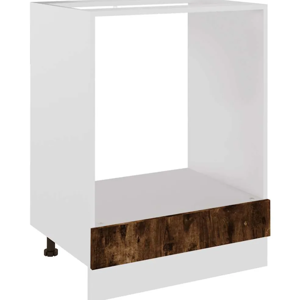 vidaXL Ovenkast Lyon 60x46x81,5 cm bewerkt hout gerookt eikenkleurig