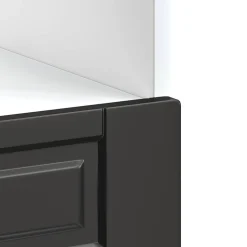 vidaXL Ovenkast "Porto" bewerkt hout zwart