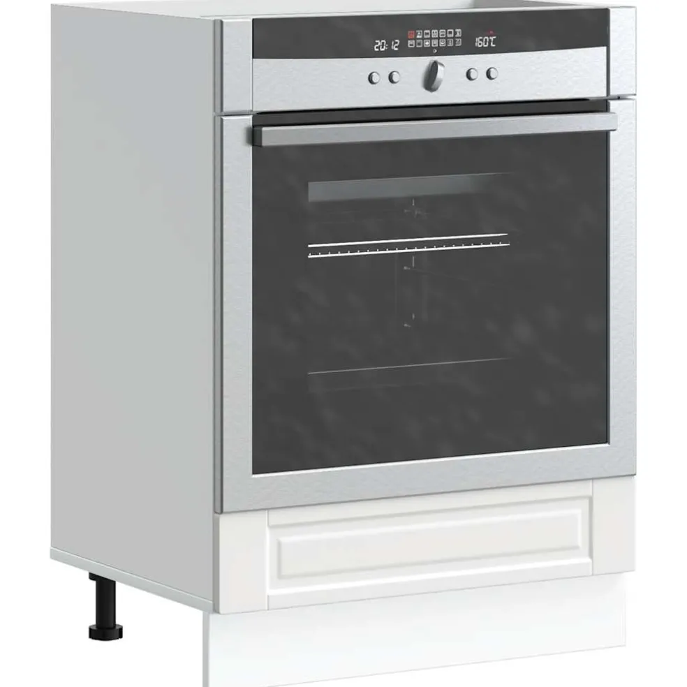 vidaXL Ovenkast "Porto" bewerkt hout wit