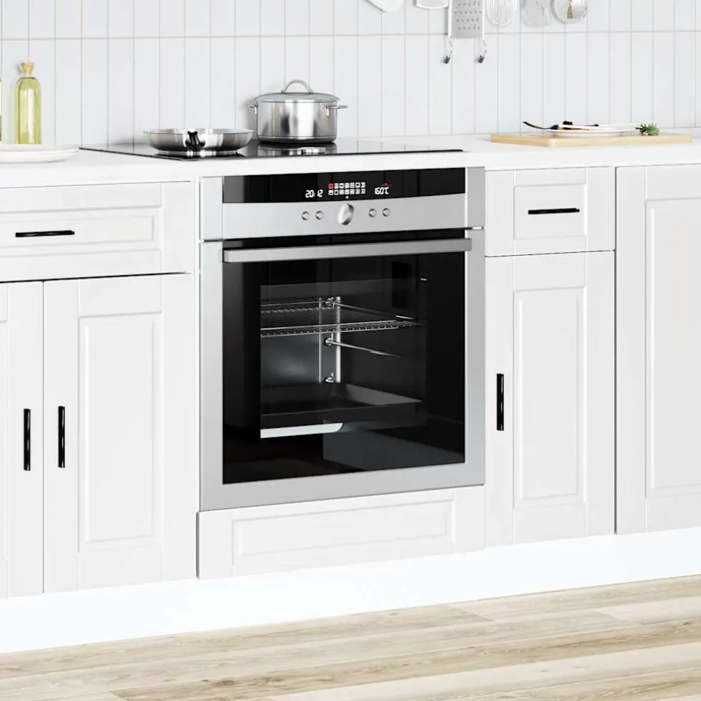 vidaXL Ovenkast "Porto" bewerkt hout wit