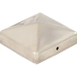 vidaXL Paalkappen 6 st piramide 81x81 mm roestvrij staal