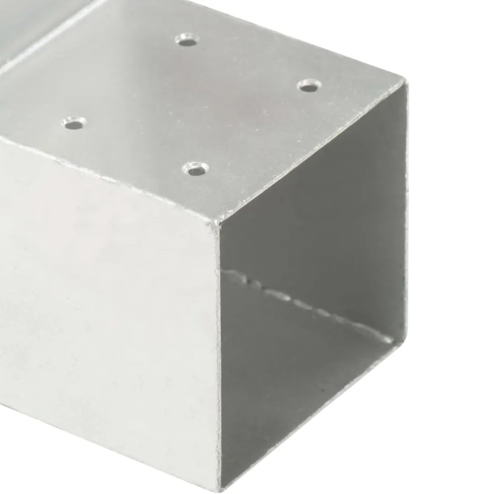 vidaXL Paalverbinding L-vorm 71x71 mm gegalvaniseerd metaal