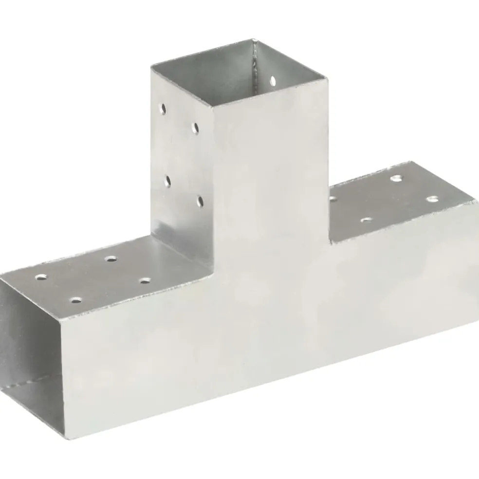 vidaXL Paalverbinding T-vorm 71x71 mm gegalvaniseerd metaal