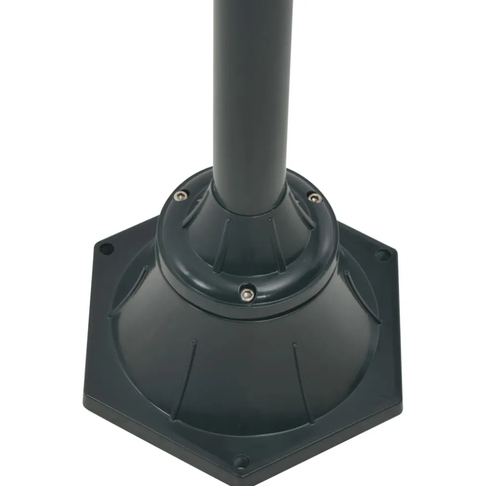 vidaXL Paalverlichting tuin E27 220 cm aluminium donkergroen 2-delig