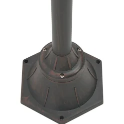vidaXL Paalverlichting tuin E27 220 cm aluminium brons 2-delig