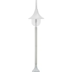 vidaXL Paalverlichting tuin E27 120 cm aluminium wit