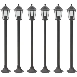 vidaXL Paalverlichting voor tuin E27 110 cm aluminium brons 6 st