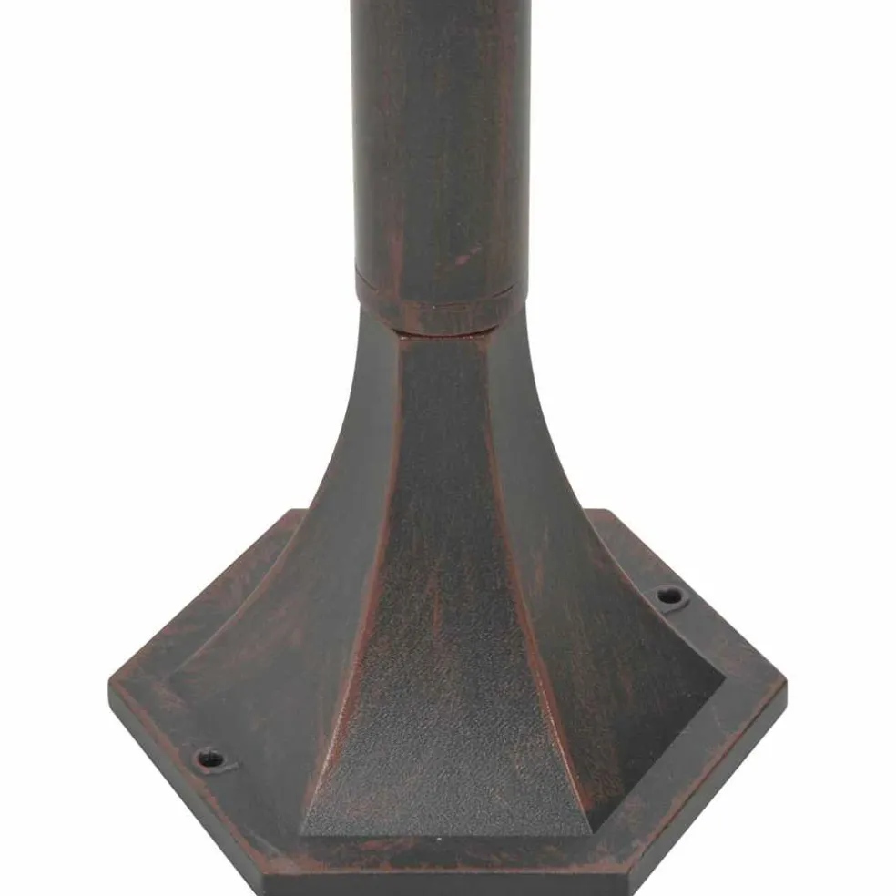 vidaXL Paalverlichting voor tuin E27 110 cm aluminium brons 6 st