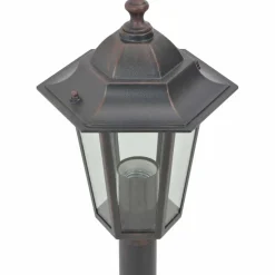 vidaXL Paalverlichting voor tuin E27 110 cm aluminium brons 6 st