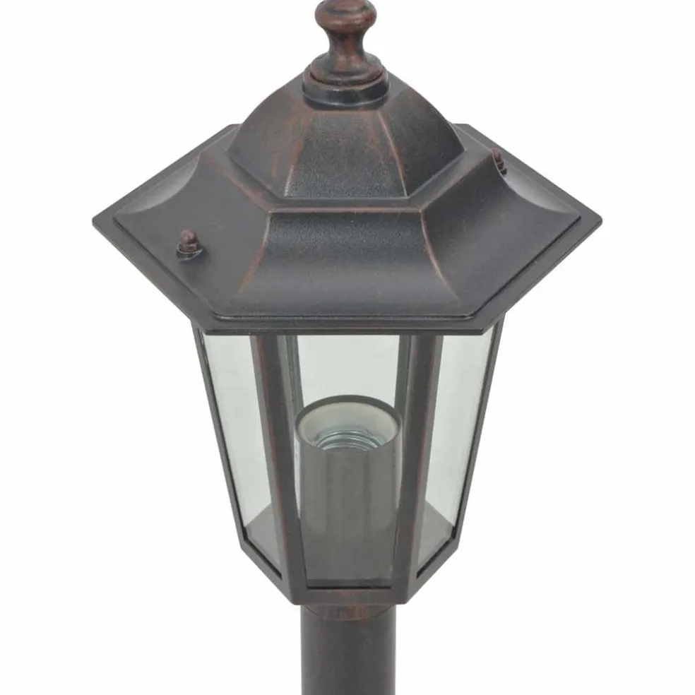 vidaXL Paalverlichting voor tuin E27 110 cm aluminium brons 6 st
