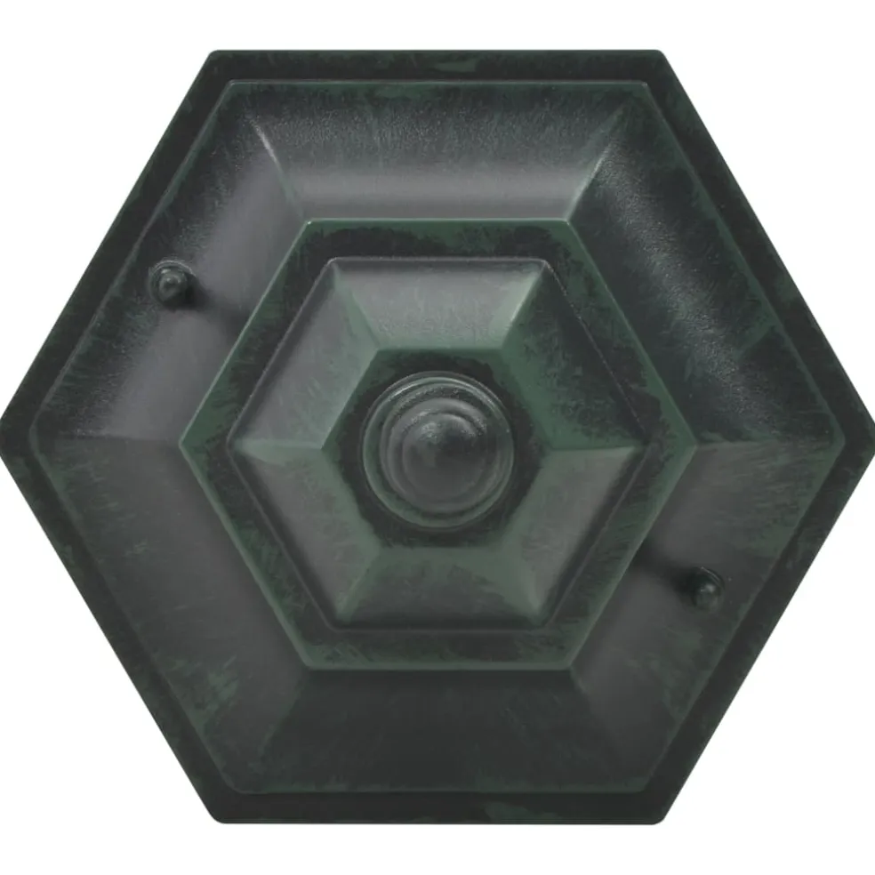 vidaXL Paalverlichting voor tuin E27 110 cm aluminium donkergroen 6 st