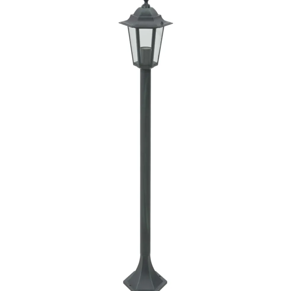 vidaXL Paalverlichting voor tuin E27 110 cm aluminium donkergroen 6 st