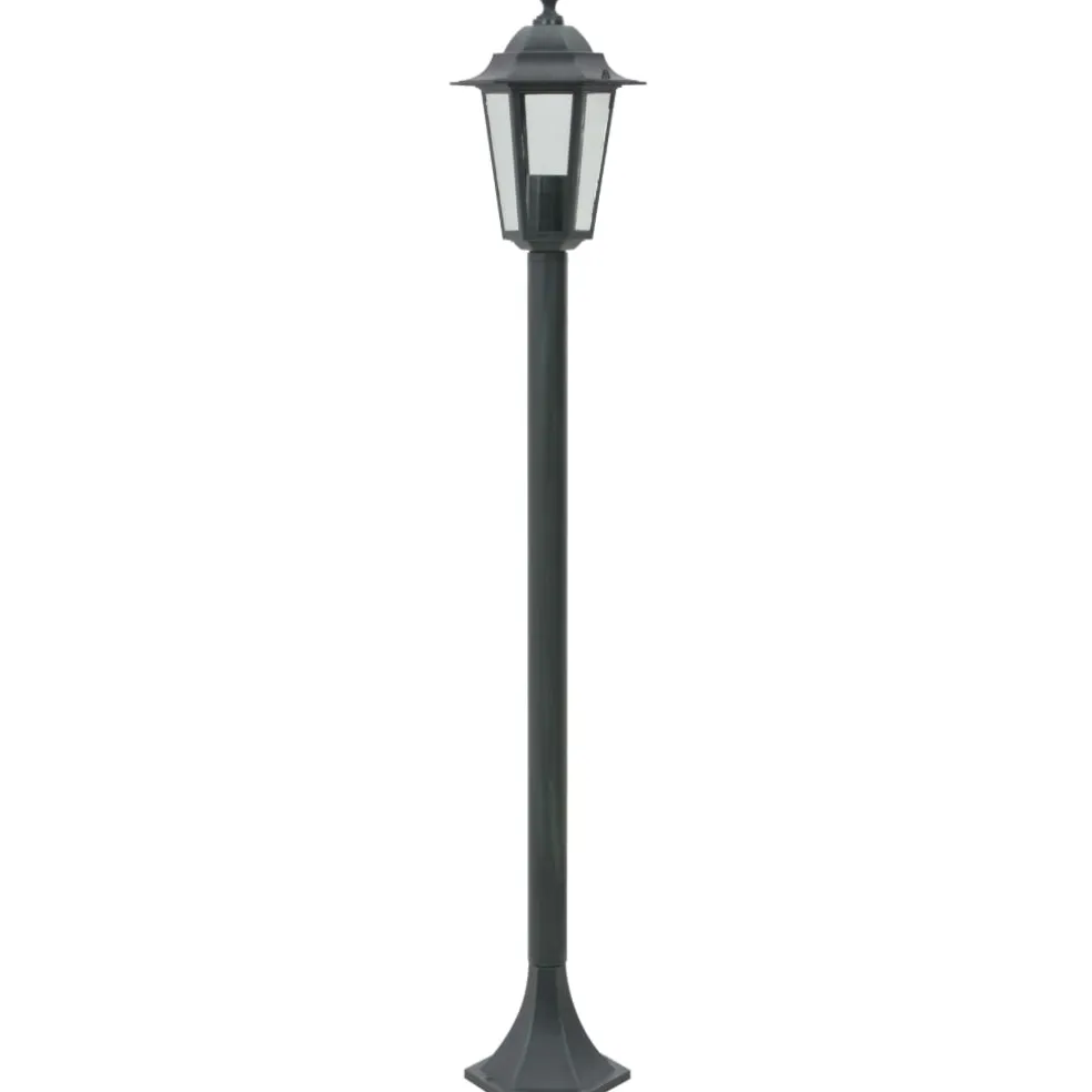 vidaXL Paalverlichting voor tuin E27 110 cm aluminium donkergroen 6 st