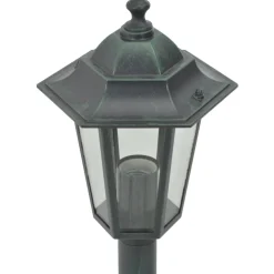 vidaXL Paalverlichting voor tuin E27 110 cm aluminium donkergroen 6 st