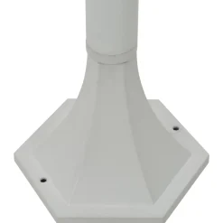 vidaXL Paalverlichting voor tuin E27 110 cm aluminium wit 6 st
