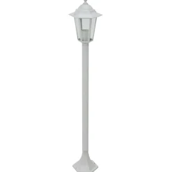 vidaXL Paalverlichting voor tuin E27 110 cm aluminium wit 6 st