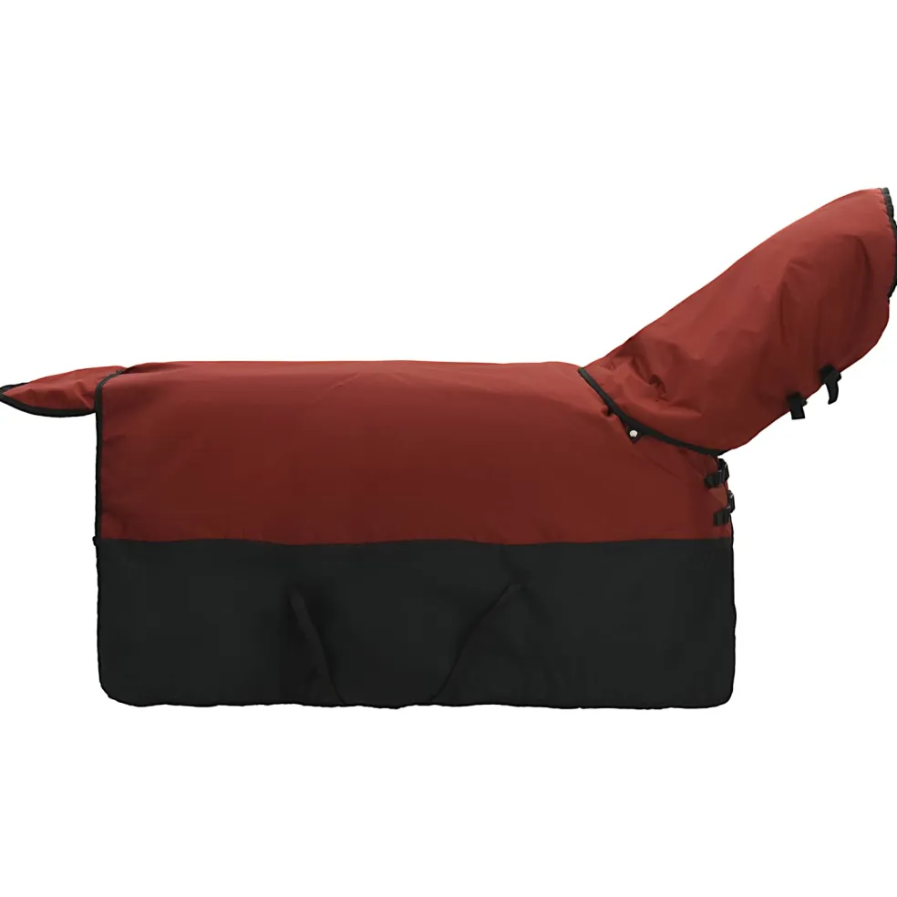 vidaXL Paardendeken Bordeaux en Zwart 75 cm Polyester