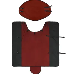 vidaXL Paardendeken Bordeaux en Zwart 75 cm Polyester