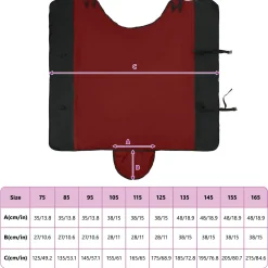 vidaXL Paardendeken Bordeaux en Zwart 75 cm Polyester